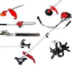 Heavy Duty 6 in 1 Multi Attachment 35cc 4 Stroke Grass Cutter | Brush Cutter with Tiller, Chainsaw, & Hedge Trimmer Attachment